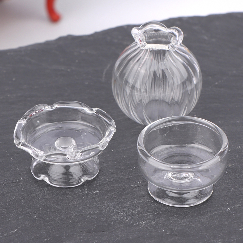 Vase Decor - Miniaturowy szklany wazon do domku dla