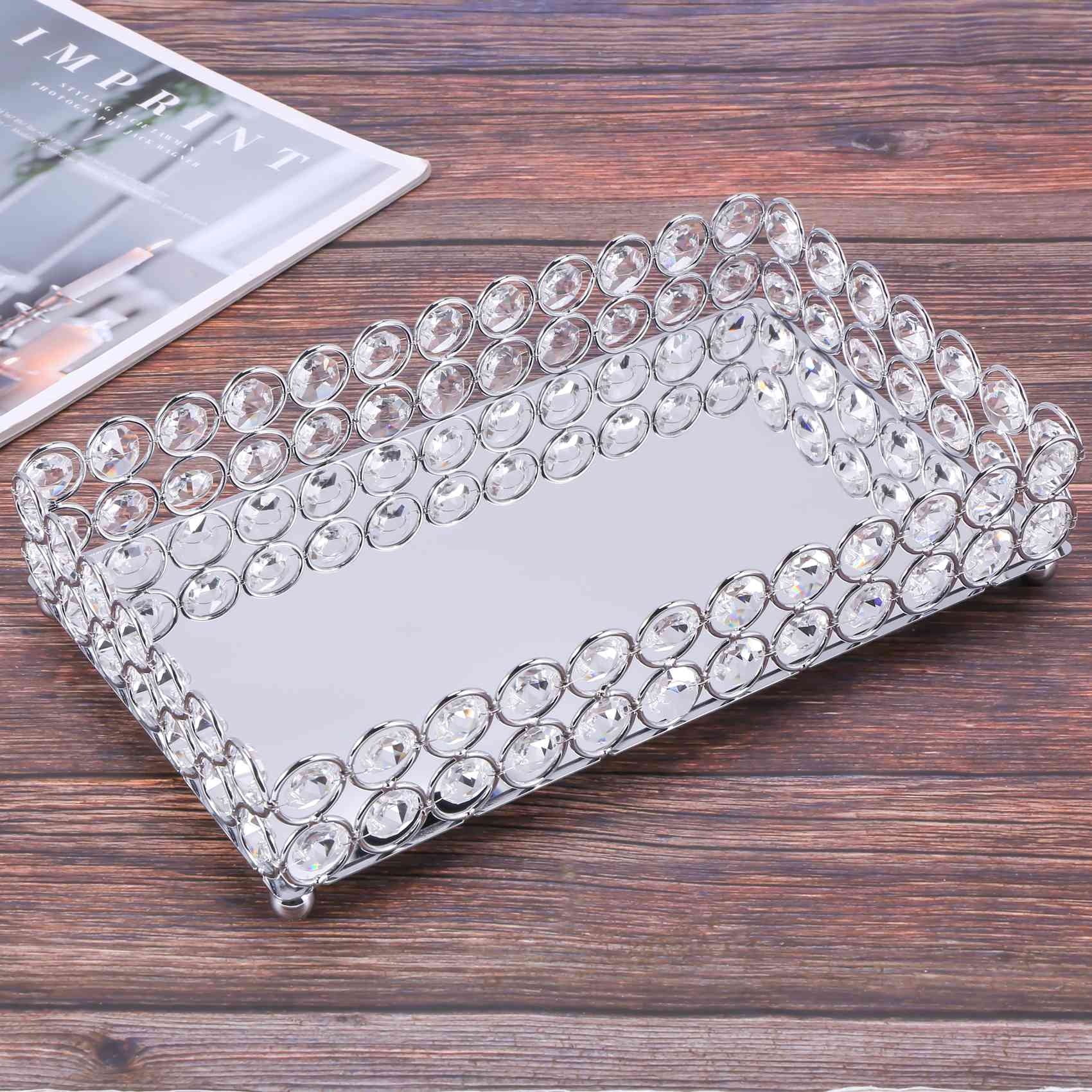 Decorative Mirror - ABSS – prostokątna kosmetyczna taca, organizer