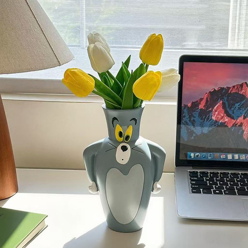Vase Decor - Kreskówkowe ozdoby wazonowe Tom i Jerry,