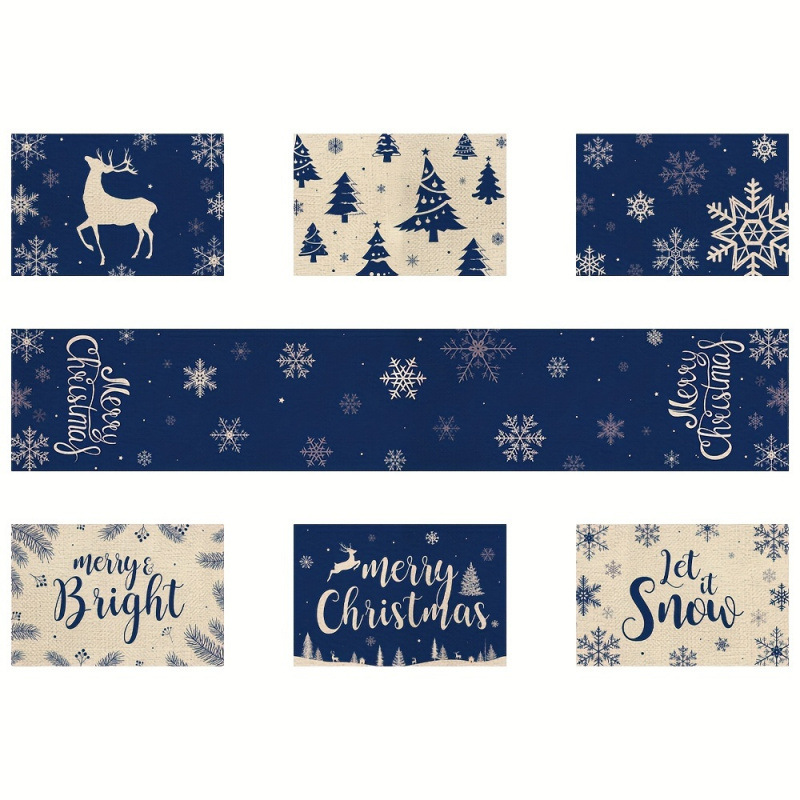 7-częściowy zestaw świątecznyc – Table Runner recenzja i cena