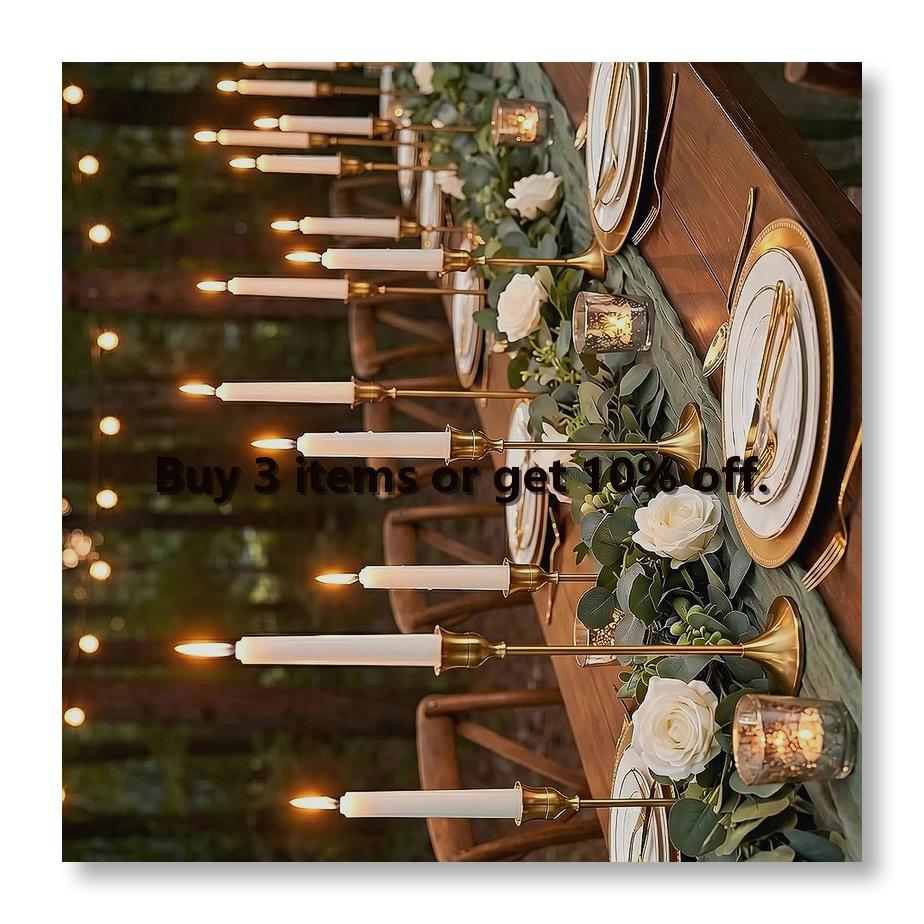 12 sztuk złotych świeczników,  – Candle Holder Decor recenzja i cena