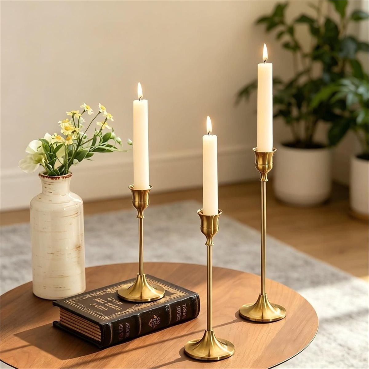 12 sztuk złotych świeczników,  – Candle Holder Decor recenzja i cena