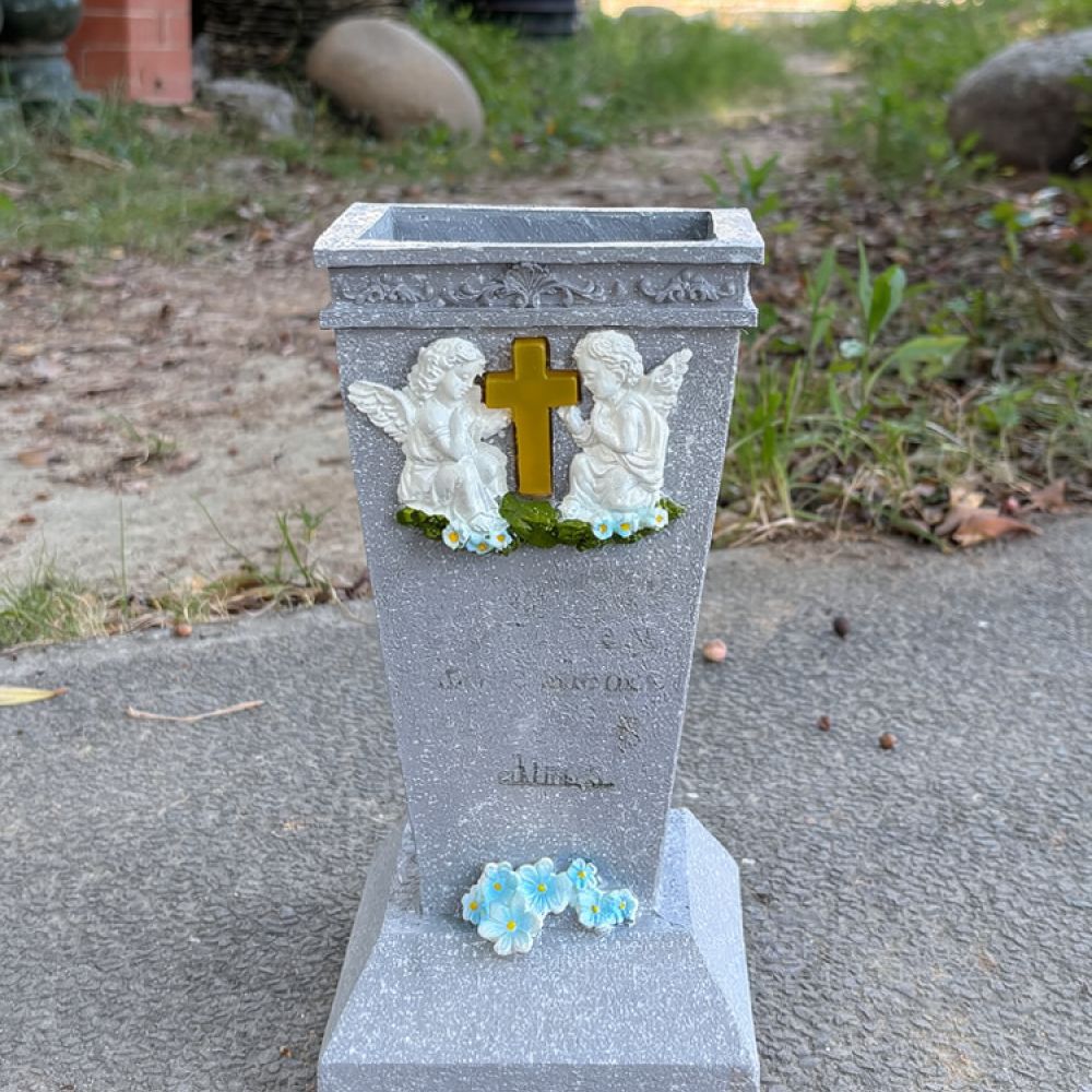 Wazon cmentarny z żywicy, z mo – Vase Decor recenzja i cena