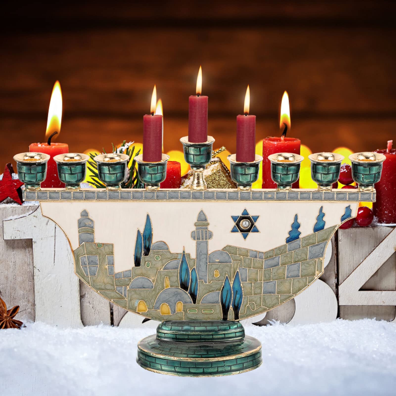 Jerozolimska Menora Świecznik  – Candle Holder Decor recenzja i cena